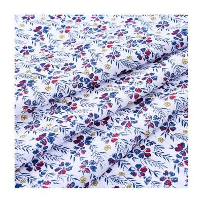 China 100% cotton linen fabrics floral print anti-static printed cotton fabric for cotton shirts/cotton fabric recycle textile for sale