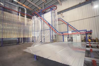 China Aluminum Profiles Vertical Powder Coating Line W20m*L53m for sale