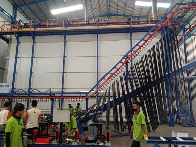 China PLC Conveyorised Vertical Powder Coating Line Plant Customized for sale