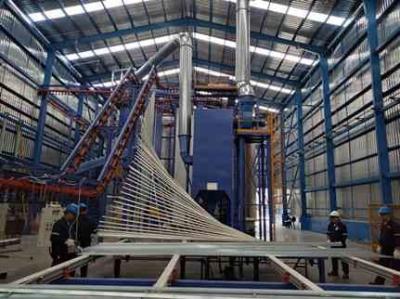 China PP Spray Booth Vertical Powder Coating Line For Aluminium Alloy Profiles And Relational Products for sale