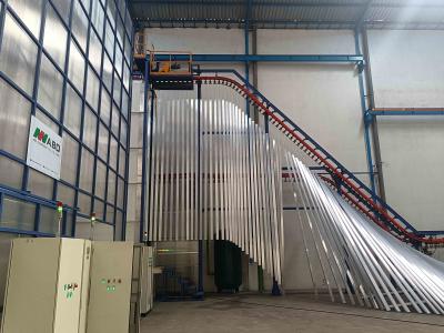 China ABDFirst-class PP Spraying Booth 380V  Vertical Powder Coating Line Of Aluminium Alloy Profile With 400m2/T for sale