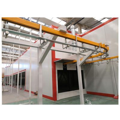 China Horizontal Powder Coating Line Natural Gas Heating Powder Painting for sale