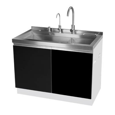 China Without Faucet Modern Design Wholesale Professional Stainless Steel Basin Built-In Type Floor Sink Kitchen Cabinet Sink for sale