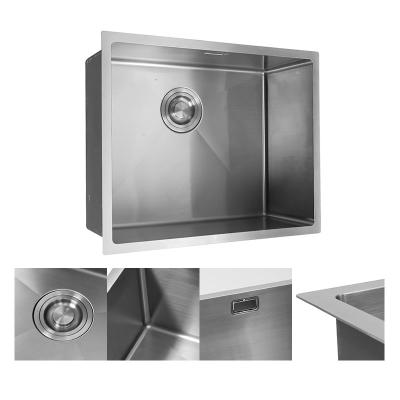 China Without Faucet 2021 Kitchenware Polished Stainless Steel 304 Undermount Sinks Handmade Kitchen Sinks for sale