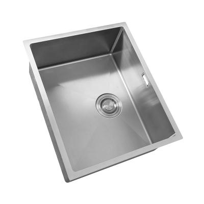 China Without Faucet Modern 304 Stainless Steel Undermount Farmhouse Handmade Kitchen Sink With Drainer for sale