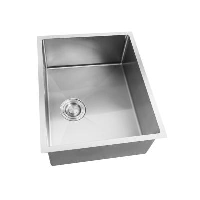 China Without Faucet OEM Customize Kitchen Sink 304 Stainless Steel Single Bowl Kitchen Sink Handmade for sale