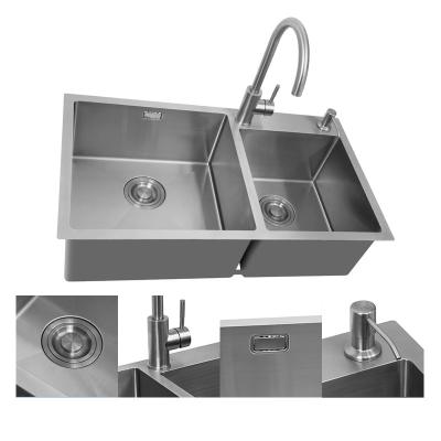 China Without Faucet Customized Modern Quick Draining Kitchen Sink Stainless Steel Camp Kitchen With Sink for sale