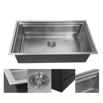 China Without Faucet Morden Appearance Kitchen Deep Basin Basin Single Rectangular Undermount Kitchen Sinks for sale