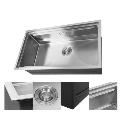 China Without Faucet High Quality304 Stainless Steel Commercial Kitchen Sink 3.0mm Free Standing Kitchen Sinks for sale