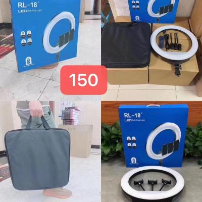 China Adjustable Brightness 18 Inch 120 Degree Photographic Phone Holder 2M Tripod Stand Round LED Ring Light for sale