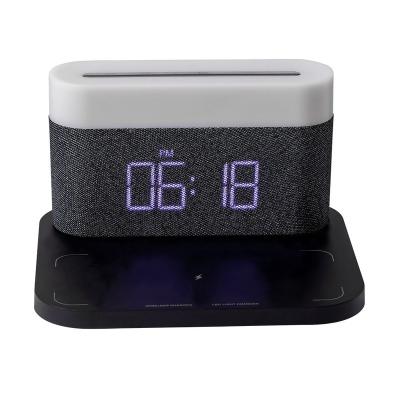 China Wireless Charging/Alarm Night /night Table Lamp Light Wireless Charging Led Wireless Charger with Digital Alarm Clock Wireless Charging for sale