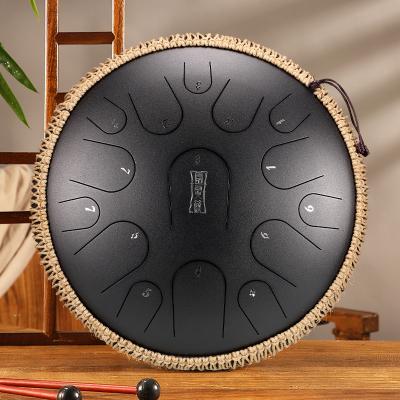 China Musical Instrument Hluru 14 Inch 15 Tone Steel Tongue Drum Big Piece Drum Toy Drum Handpan Tank For Adults for sale