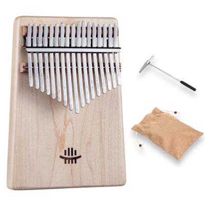 China Musical Instrument Hluru 17Keys Kalimba Flat 17Keys Square Plate 17Keys Musical Instrument Thumb Finger Piano Solid Wood Maple/Koa/Rosewood For Kids Gift for sale