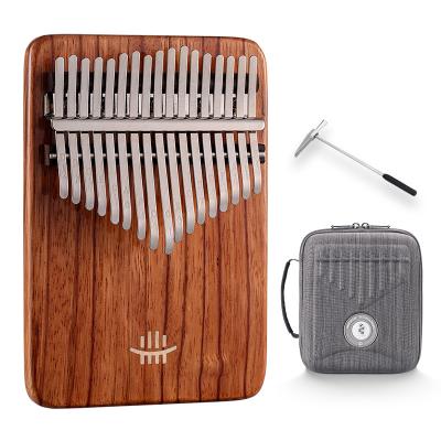 China Red Piano Kalimba Rose Zambian Padauk Wood Finger KalimbaThumb Musical Instrument Hluru 17 Piano Lead Musical Instrument For Kids KY17 for sale