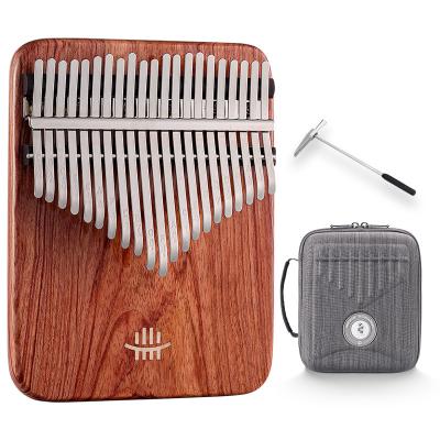 China Hluru 21 Inch Kalimba Musical Instrument Hluru 21 Thumb Piano Kalimba Black Walnut Finger Piano Wooden Key Kalimba KF21 Red Rose /Sandal for sale