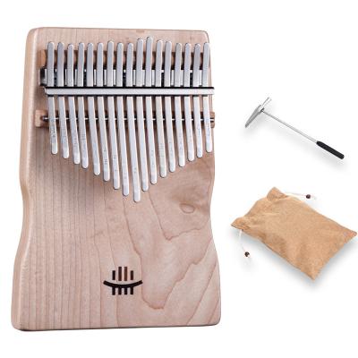 China Musical Instrument Hluru Kalimba 17 Key Thumbs Up Piano Musical Instrument Palm Rest Maple Finger Kalimba Wooden Piano For Kids KS for sale