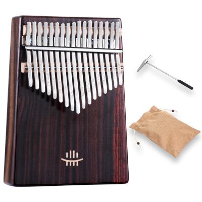 China Musical Instrument Wholesale 17 Keys Kalimba Wooden 17 Inch Piano Kalimba Wooden Keys Walnut Finger Piano Kalimba Musical Instrument Rounded Dish for sale