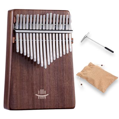 China Musical Instrument Hluru 17keys Kalimba Square Hole Bottom Maple/Koa/Musical Instrument Finger Piano Thumb Piano Walnut/Rosewood For Kids for sale