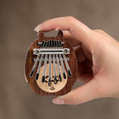 China Musical Instrument Hluru 8 Keys Mini Kalimba Maple Solid Wood Totoro Finger Piano Rounded Flat Kalimba Musical Instrument For Kids for sale