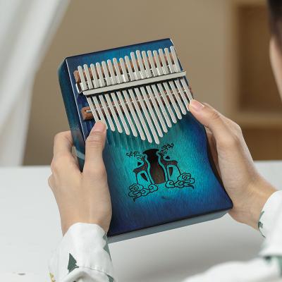 China Portable Percussion Therapy Huashu Kalimba Piano 17 Keys Finger Piano Gifts for Kids and Adults Beginners for sale