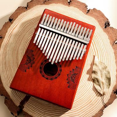 China Musical Instrument Musical Instrument Gift 17 21 Inch Kalimba Wooden Master Piano With Accessories Full Solid Wood Mini Kalimba for sale