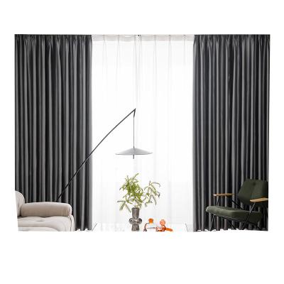 China Wholesale Black Single Black Alice Blackout Blackout Blackout Full Curtain Blackout Balcony Bedroom Project Curtain Physics for sale