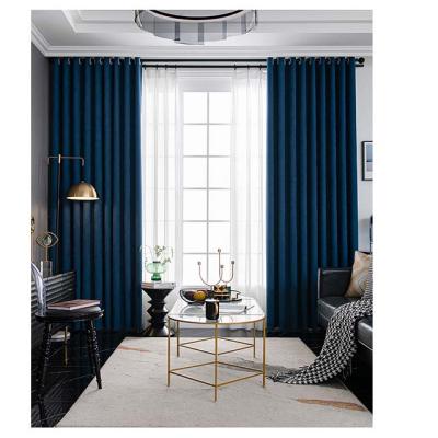 China Blackout New Modern Simple Cotton Curtain Fabric Cortin Bedroom Living Room Instant Canvas Curtain for sale