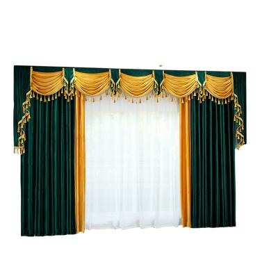 China Blackout Customized Main Window Curtain European Style Atmospheric Color Atmospheric Curtain Living Room Fabric Velvet Curtain In Villa Thicken for sale