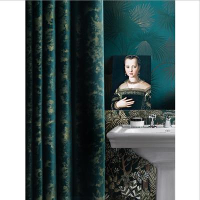 China New American Luxury Home Textile Shade Curtain Living Room Craft Gilding Velvet Soft Velvet Fabric Shrink-Resistant for sale