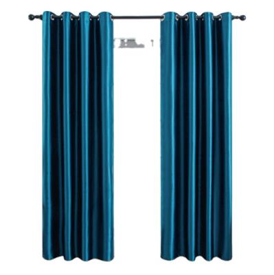 China Wholesale blackout the living room bedroom solid color jin gong wind lose full in shade curtain North European smooth finished products for sale