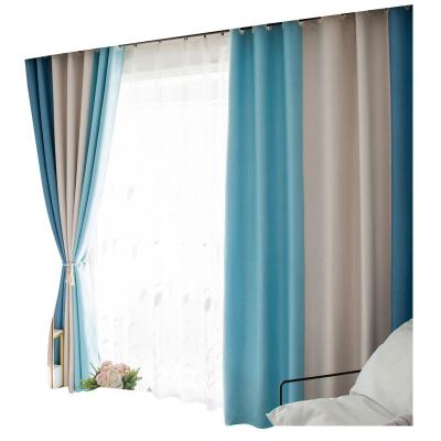 China Nordic minimalist modern blackout velvet curtains color pure cotton quilting cotton and high blackout linen curtains for sale