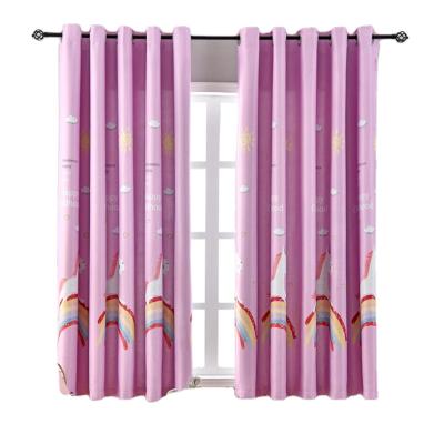 China Wholesale Blackout Boys And Girls Bedroom Children's Room Sunscreen Heat Insulation Shading Curtains High for sale