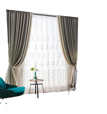 China Modern And Simple Blackout Jacquard Cotton Blackout Curtains, Bedroom And Living Room Shade Curtain Fabrics High Customized for sale