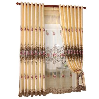 China Insulated high-grade silk are embroidery water-soluble European curtain rich peony flowers for sale