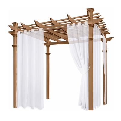 China Modern Minimalist Outdoor Waterproof Outdoor Light Pavilion Window Screen Curtain Insulated Translucent Tulle Curtain Finished White Gauze for sale