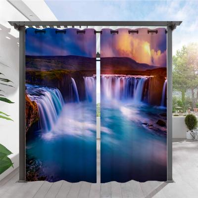 China HD Landscape Painting Series Outdoor Rainy Waterproof Curtain Magnetic Curtain Barriers Weather Shrink-Resistant for sale