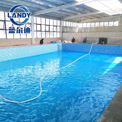 China It is durable and can reflect shine in water. Strong Anti-UV PVC Coating Swimming Pool PVC Coating Water Sports Goods Mosaic Waterproofing Material for sale