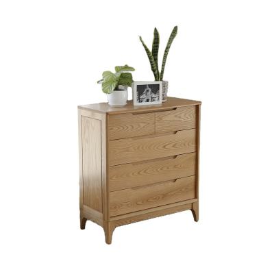 China European Minimalist Oak Solid Furniture Style Natural Wood Chest Of Drawers 2+3 Drawer Chest Living Room Furniture for sale