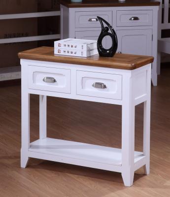 China Factory direct supply modern solid wood living room furniture white console table for sale