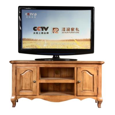 China Factory Direct Supply European Style Solid Wood TV Stand Cabinet Antique Living Room Furniture for sale