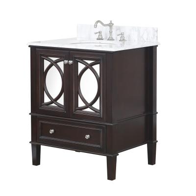 China Beautiful And Functional Modern Style Bathroom Vanity 30 Inch Brown 2021 New Design Hot Sale for sale