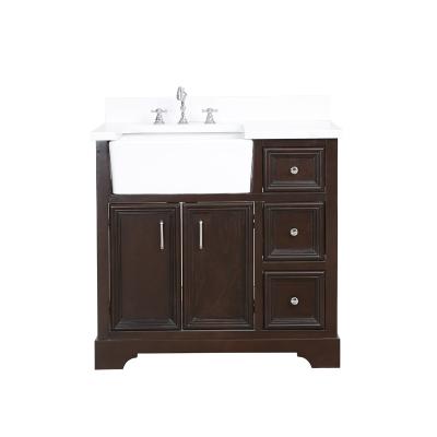 China Solid Wood and Plywood Frame Structure with 2022 Natural Marble New Imported Classic Firm Style Luxury Furniture Bathroom Vanity Cabinet High End Bathroom Furniture for sale