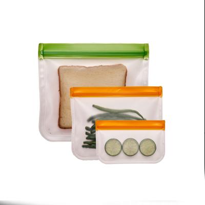 China Eco Friendly Leakproof Reusable Freshness Preservation PEVA Food Storage Bag With Ziplock Bags for sale