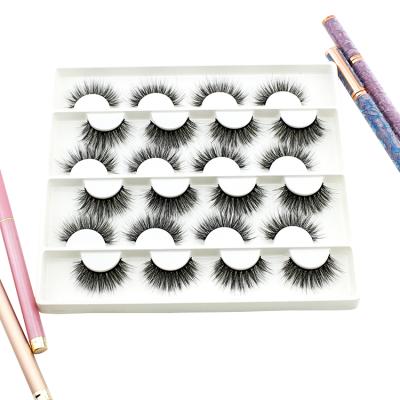 China Natural Soft Synthetic Clear Handmade Soft Eyelash Trays 3d Strip Hair Vegan Eyelash Cruelty Free Eyelashes Set for sale