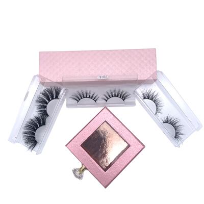 China Natural soft wholesale private label 3d 20mm strip faux mink eyelashes handmade from china for sale