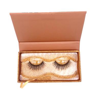 China Custom Hand Made Luxury Volume False Mink Lashes Eyelash Tray Natural Soft Eyelash Design 2021 New for sale