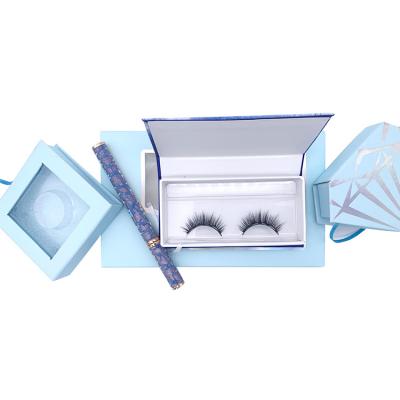 China Natural Soft Eyelash Customized High Quality Mink Hair Natural Magnetic False Eyelashes With Eyeliner for sale