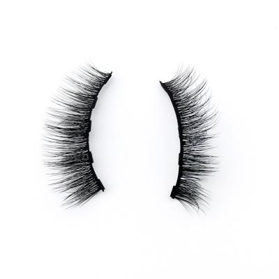 China New design private label 3d 20mm faux natural soft vegan hair mink natural magnetic eyelashes for sale