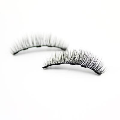 China Natural Soft Fluffy Tapered Magnetic Eyelashes Double 3d Eyelashes Soft Magnet Eyelashes Ladies Premium for sale