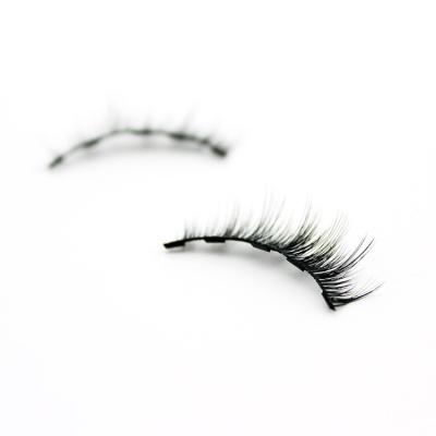 China Natural Soft Eyelash Clean Hand Made Individual Mink Hair 3d Eyelash 20mm Brand Magnetic Strip Magnetic Eyelashes for sale